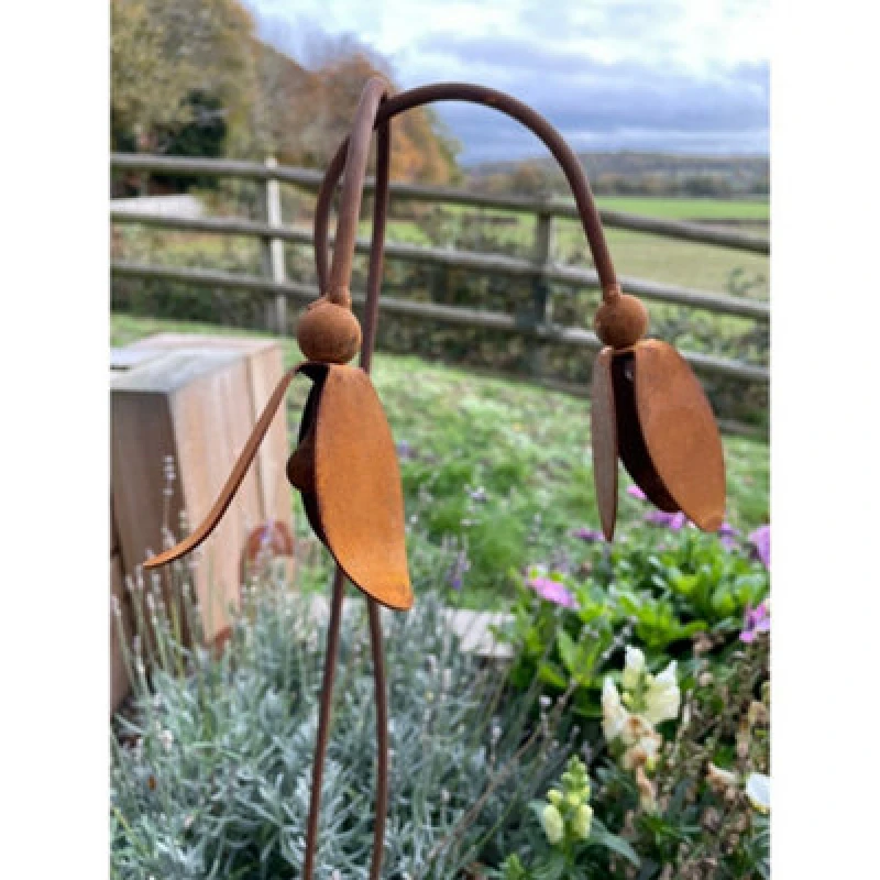 Image of Poppy Forge Open Snowdrop Garden Art (Pack Of 3) - Steel - W100 X H6 Cm