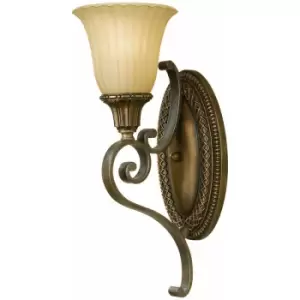 Image of Loops - Wall Light Sconce Firenze Gold British Bronze LED E27 60W Bulb