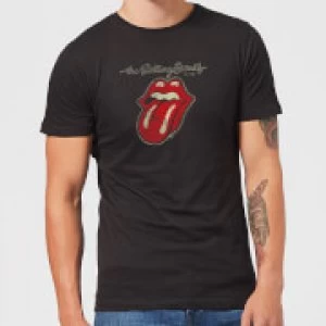Image of Rolling Stones Plastered Tongue Mens T-Shirt - Black - S