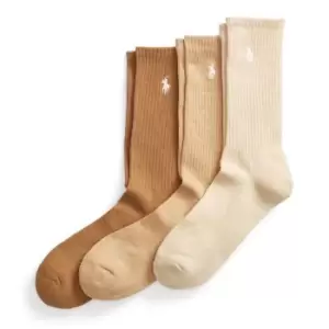 Image of Polo Ralph Lauren Three Pack Crew Socks - Red