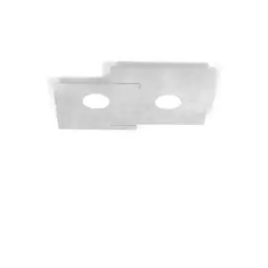 Image of Square Lifestyle Metal Surface Mounted Ceiling Light - Leaf Silver Finish, 2x GX53