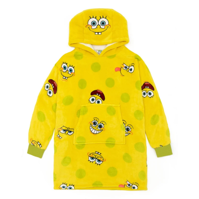Image of Spongebob Squarepants Blanket Hoodie Yellow unisex