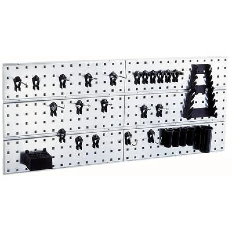 Image of raaco raaco 109642 Tool hooks perforated panel x 2 + 28 clips (W x H x D) 1040 x 440 x 11mm 109642
