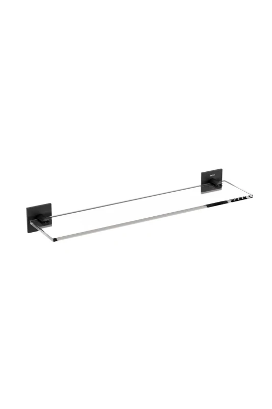 Image of Cosmic Glass Bathroom Shelf Organizer 40cm Black Stick Collection Black Unisex