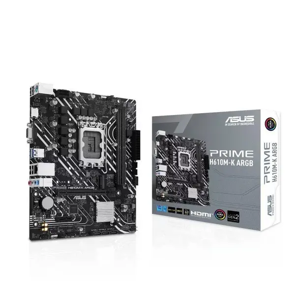 Image of Asus PRIME H610M-K D4 ARGB DDR4 LGA 1700 MicroATX Motherboard - 90MB1HN0-M0EAY0