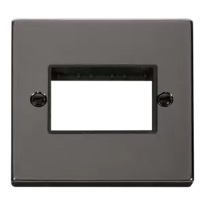Image of Click Scolmore MiniGrid 1 Gang Plate Triple Aperture Black Nickel - VPBN403BK