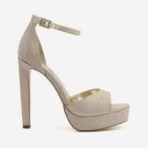 Image of Dune Mascot Canvas Platform Heeled Sandals - UK 8