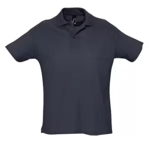 Image of SOLS Mens Summer II Pique Short Sleeve Polo Shirt (S) (Navy)