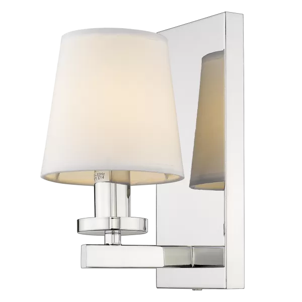 Image of London Wall Lamp With Shade Silver, E14