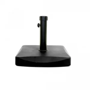 Image of Black Square Polycrete Parasol Base Black