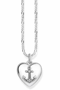 Image of Ladies Thomas Sabo Sterling Silver Glam & Soul Anchor Locket Necklace KE0039-356-14-L45v