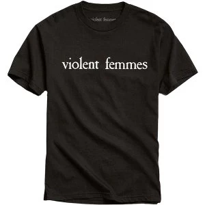 Image of Violent Femmes - White Vintage Logo Unisex Medium T-Shirt - Black