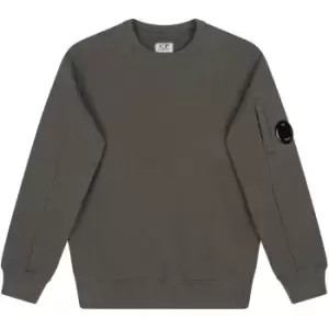 Image of CP COMPANY BoyS Lens Crew Sweatshirt - Green