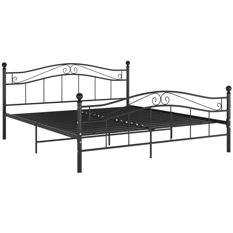 Image of VIDAXL Bed Frame without Mattress Black Metal 180x200cm Super King Vidaxl 8720286196878