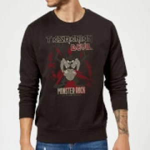 Image of Looney Tunes Tasmanian Devil Monster Rock Sweatshirt - Black - XXL