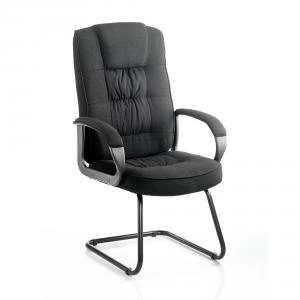 Image of Trexus Moore Visitor Cantilever With Arms Fabric Black Ref KC0149