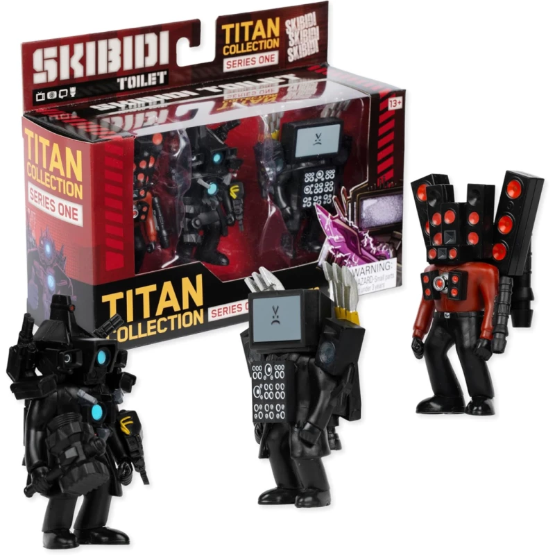 Image of Skibidi Toilet Titan Collection Series 1 Action Figures Pack of 3