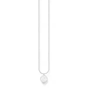 Image of Charmista Silver Shimmering White Cold Enamel Necklace X2091-007-21