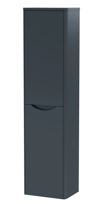 Image of Balterley Wall Hung 2 Soft Close Door Tall Unit Soft Black 400mm Black