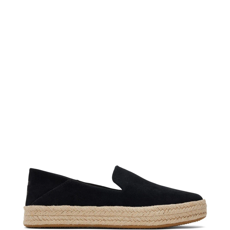 Image of TOMS Womens Carolina Slipper in Black Size: 5 Black Female 5