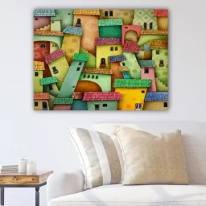 Image of 425657590_70100 Multicolor Decorative Canvas Painting