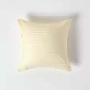 Image of Pastel Yellow Continental Egyptian Cotton Pillowcase 330 Thread Count, 40 x 40cm - Pastel Yellow - Pastel Yellow - Homescapes