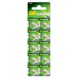 Image of GP GPPBA192F005 L736 (LR41) Alkaline Button Cell (Card 10)