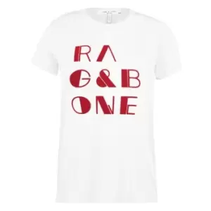 Image of Rag and Bone Logo T-Shirt - White