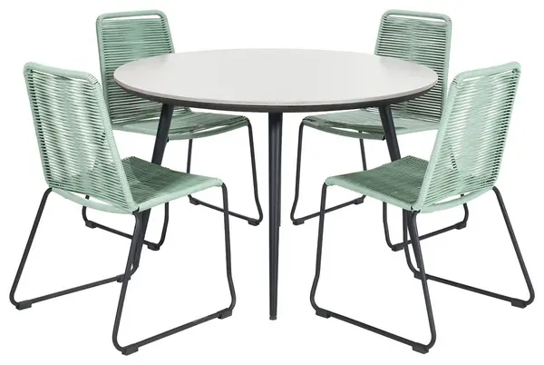 Image of Pacific Pacific Pang 4 Seater Metal Patio Set - Green