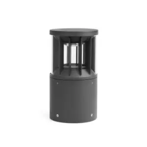 Image of Screen Integrated LED Pedestal Light Outdoor Ground Light Grey, 2700K, IP65