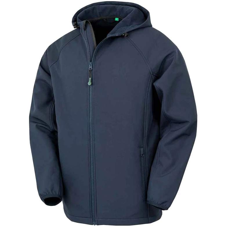 Image of Result Result Men Hooded 3 Layer Soft Shell Jacket in Navy Size: Small Navy S Male 5063750765631