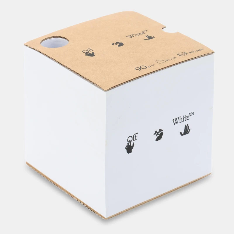 Image of Off White Note Cube Notebook Kraft Brown unisex One Size