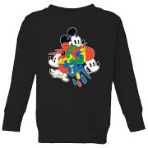 Image of Disney Mickey Mouse Vintage Arrows Kids Sweatshirt - Black - 7-8 Years