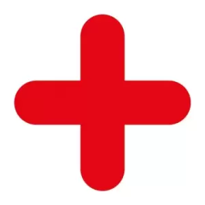 Image of 'X Symbol' Floor Signal, Red, (300mm x 300mm), Pack of 10