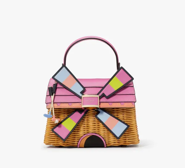 Image of Tee Time Wicker 3D Windmill Top-handle Bag