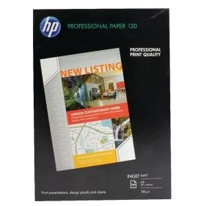 Image of HP Matt Professional Inkjet Paper 120gsm A3 100sh