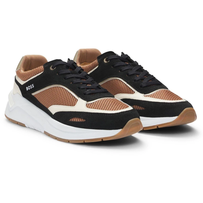 Image of Boss Womens Skylar Low-Top Trainers Medium Beige female 3 (36)