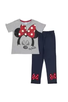 Image of Minnie Mouse Eyelashes T-Shirt And Leggings Set