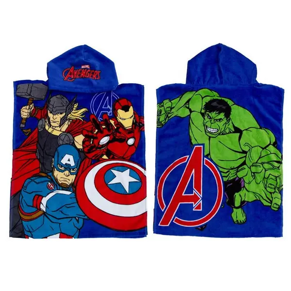Image of Marvel Avengers MARVEL AVENGERS LETS GO COTTON PONCHO Unclassified One Size Blue 77978818000