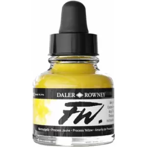Image of Daler-Rowney FW Artists Acrylic Ink 29.5ml Process Yellow