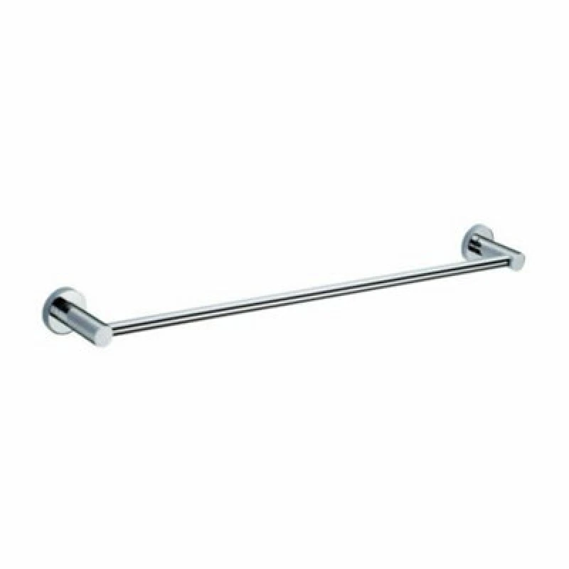 Image of Nes Home Single Round Towel Bar Rail Holder Chrome