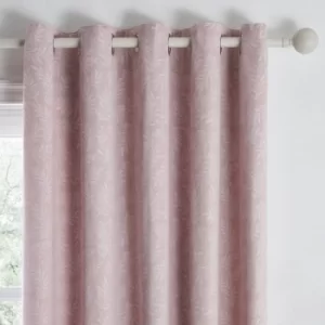 Image of Telford Blush Eyelet Curtains Blush (Pink)