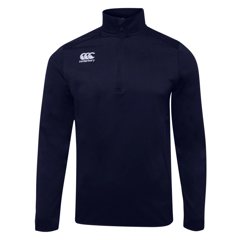 Image of Canterbury Canterbury Men Club Zip Neck Track Top in Navy Size: Small Navy S Male 5059699824775
