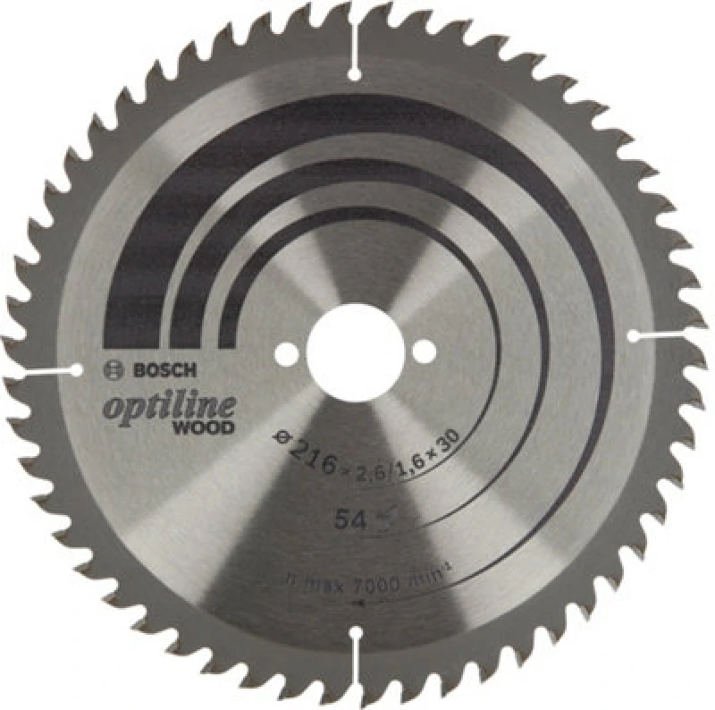 Image of Bosch Professional Optiline Wood Circular Saw Blade - 216X2.6/1.6X30 T54