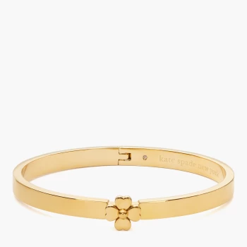 Image of Kate Spade New York Womens Heritage Spade Flower Thin Hinge Bangle - Gold