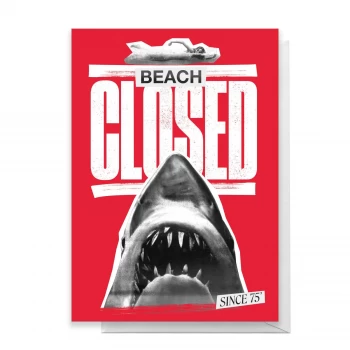 Image of Jaws Beach Closed Greetings Card - Giant Card