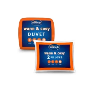 Image of Silentnight Warm and Cosy 15 Tog Duvet and Pair of Pillows