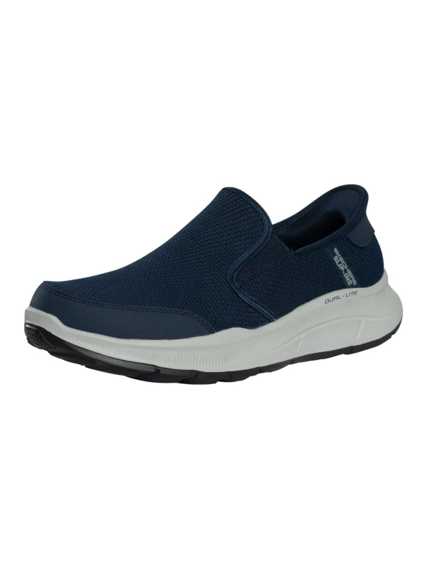 Image of Skechers Slip-Ins Equalizer Relaxed Fit Trainers - Navy Mesh, Navy, Size 9, Men Navy VXJ2E Male 9