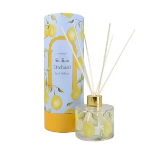 Image of Sicilian Orchard Reed Diffuser in Gift Box Basil and Wild Lemon Scent 150ml