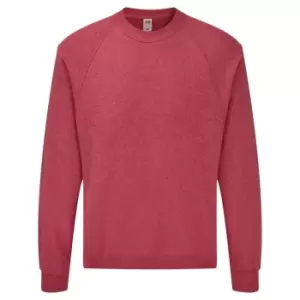 Image of Fruit Of The Loom Mens Raglan Sleeve BelcoroA Sweatshirt (2XL) (Heather Red)
